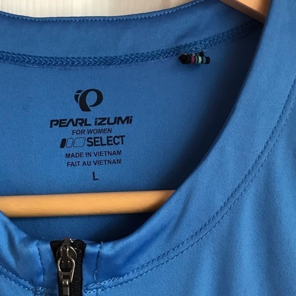 PEARL Izumi women’s Cycling Jersey, size large. Blue, short sleeve. - Picture 2 of 4